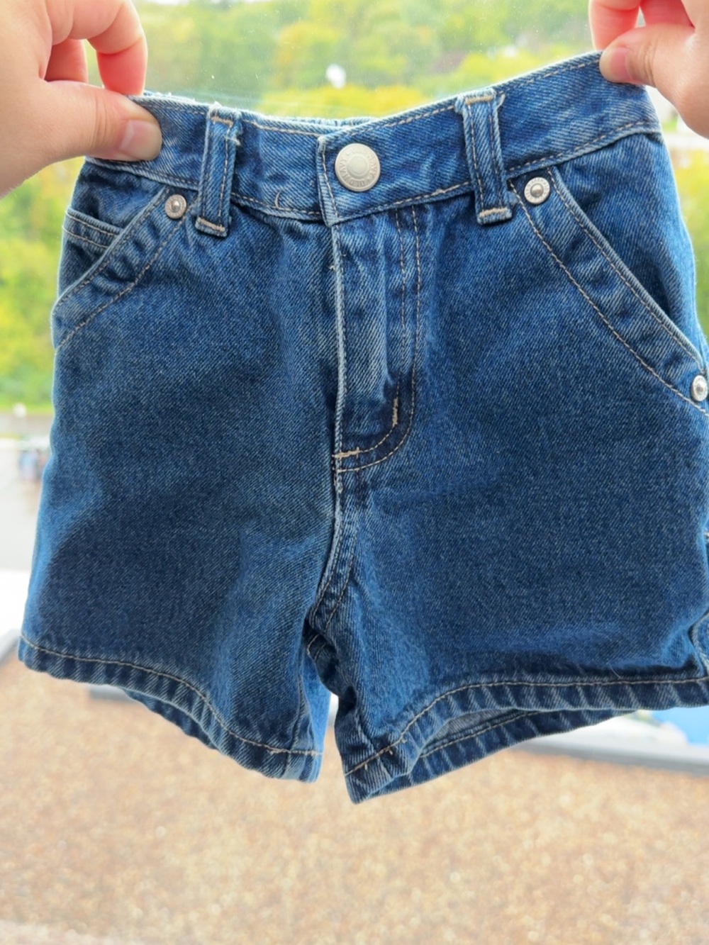 Vintage Toddler Denim Shorts - Classic Blue